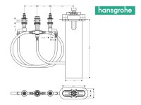 MEDIDAS SET BASICO EMPOTRADO 4 AGUJEROS PARA BAÑERA HANSGROHE